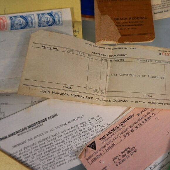 Vintage Mortgage Papers Account Books Title Ins Satisfaction Deed Owners Policy - Picture 5 of 7